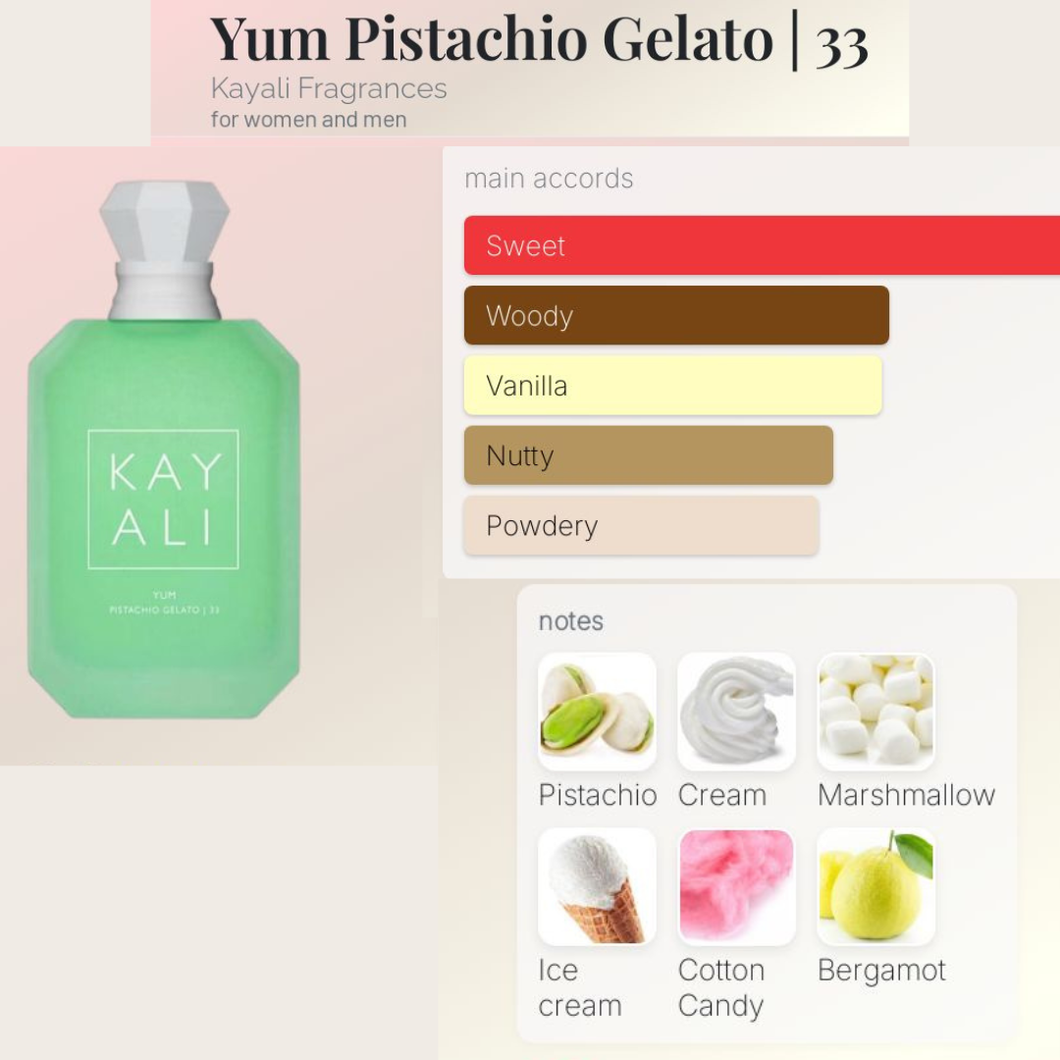 Yum Pistachio Gelato